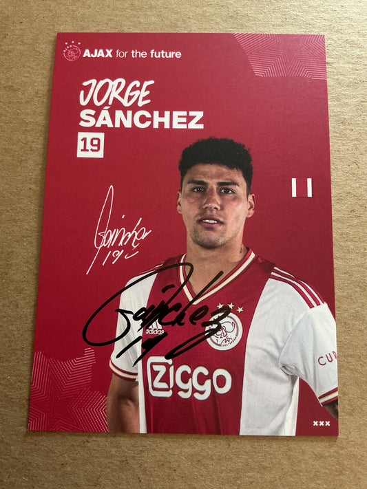 Jorge Sanchez, Mexico 🇲🇽 Ajax Amsterdam 2022/23 hand signed