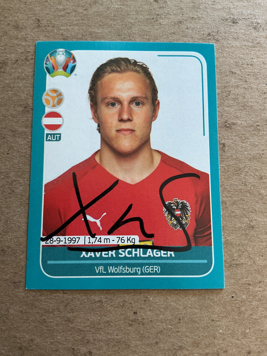 Xaver Schlager, Austria 🇦🇹 UEFA Euro 2020 Panini hand signed
