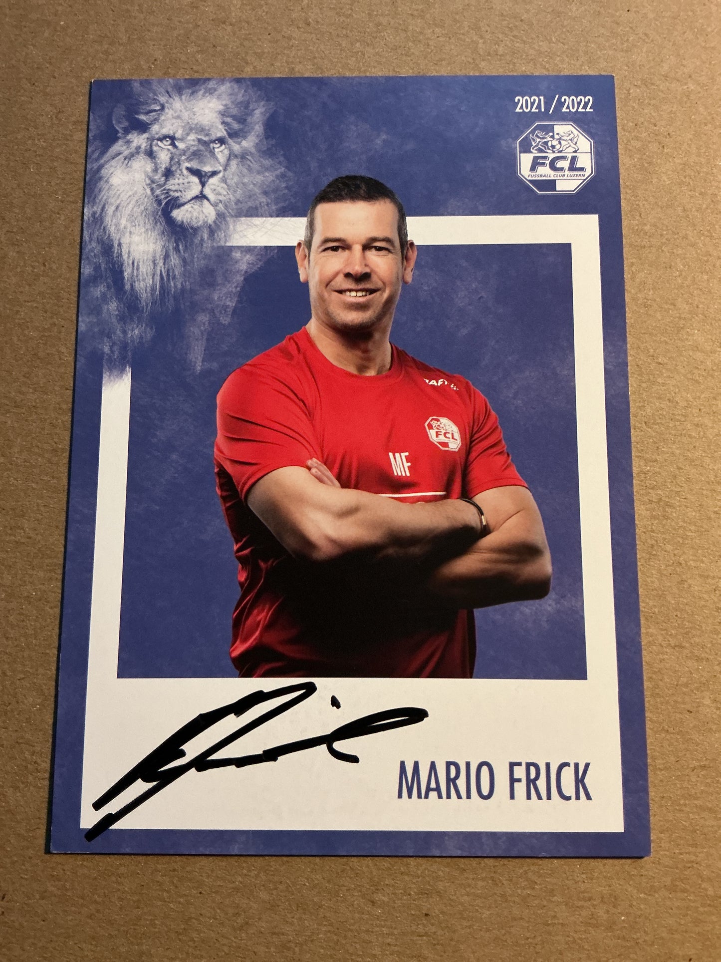 Mario Frick, Liechtenstein 🇱🇮 FC Luzern 2021/22 hand signed