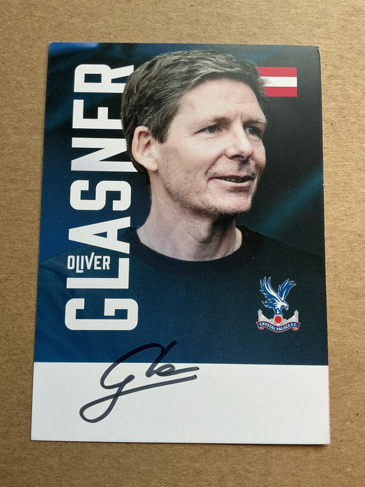 Oliver Glasner, Austria 🇦🇹 Crystal Palace FC 2024/25 hand signed