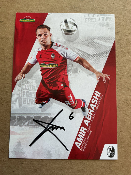 Amir Abrashi, Albania 🇦🇱 SC Freiburg 2020/21 hand signed