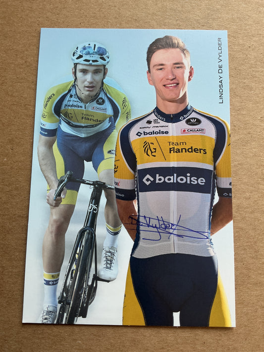 Lindsay De Vylder, Belgium 🇧🇪 Cycling Summer Olympics 2024 hand signed
