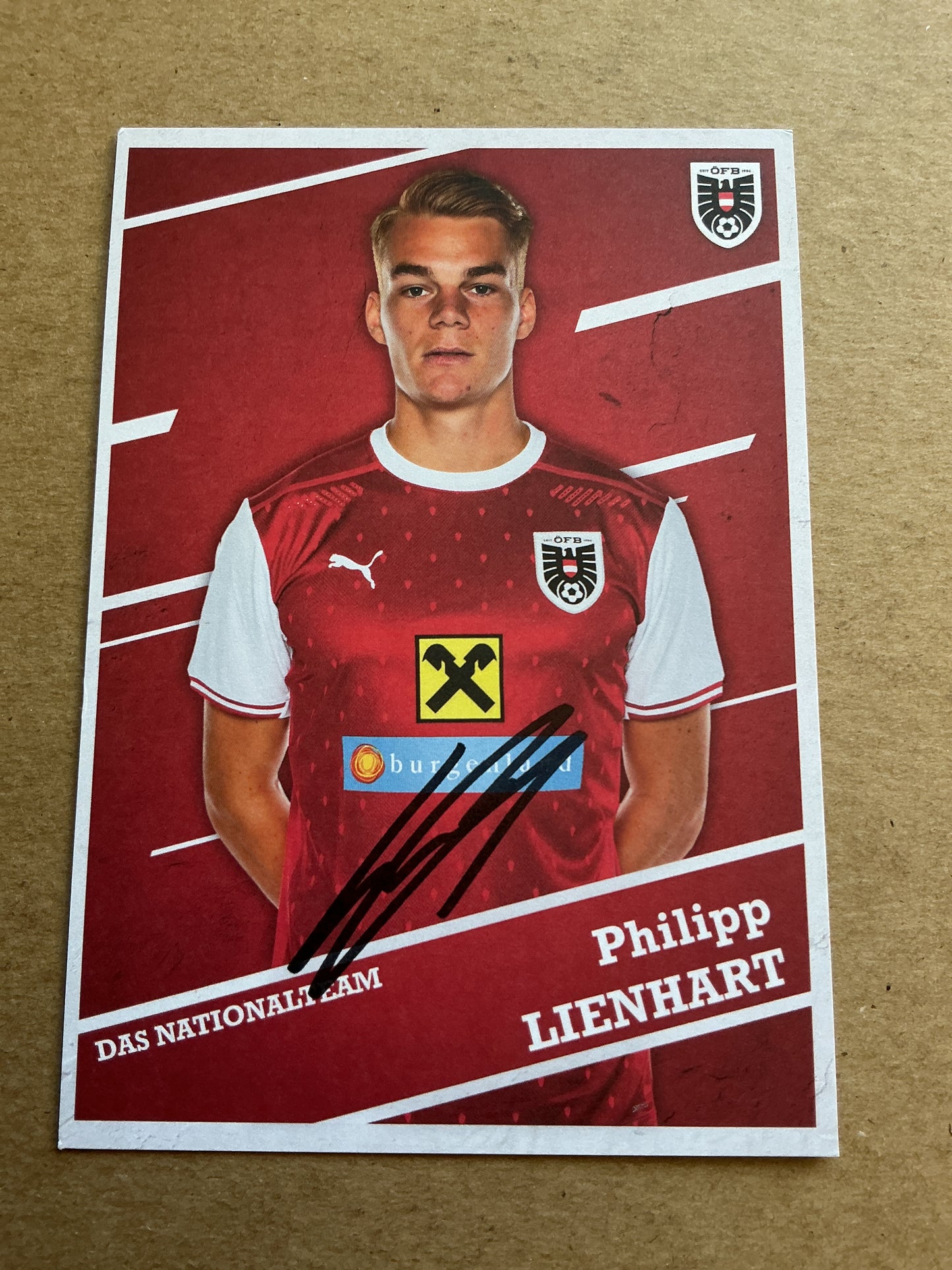 Philipp Lienhart, Austria 🇦🇹 2021 hand signed