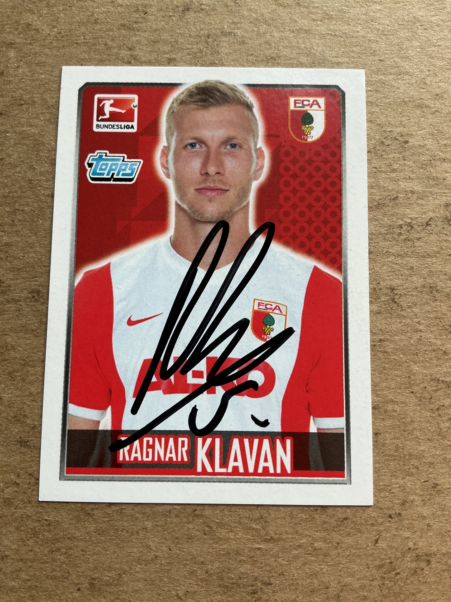 Ragnar Klavan, Estonia 🇪🇪 FC Augsburg 2014/15 Topps hand signed