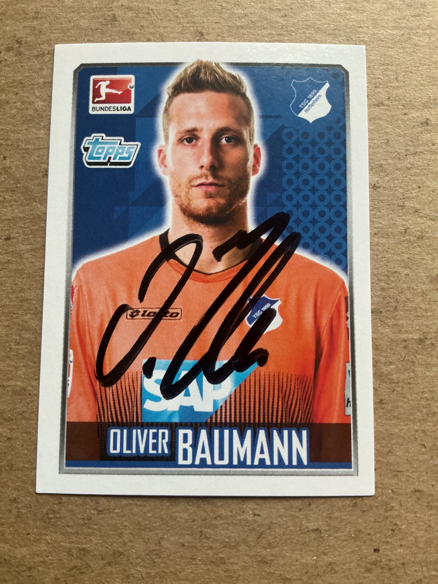 Oliver Baumann, Germany 🇩🇪 TSG 1899 Hoffenheim 2014/15 Topps hand signed