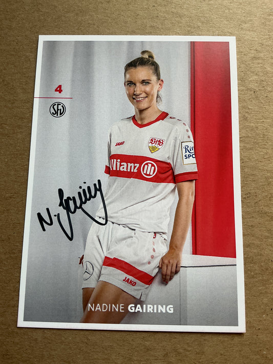 Nadine Gairing, Germany 🇩🇪 VfB Stuttgart 2024/25 hand signed