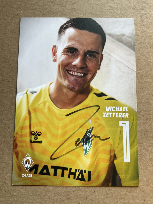 Michael Zetterer, Germany 🇩🇪 SV Werder Bremen 2024/25 hand signed