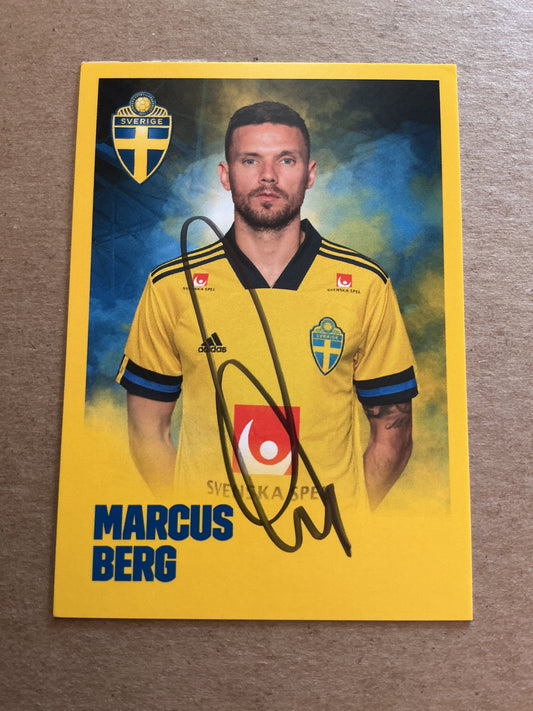 Marcus Berg, Sweden 🇸🇪 UEFA Euro 2020 FK Krasnodar hand signed