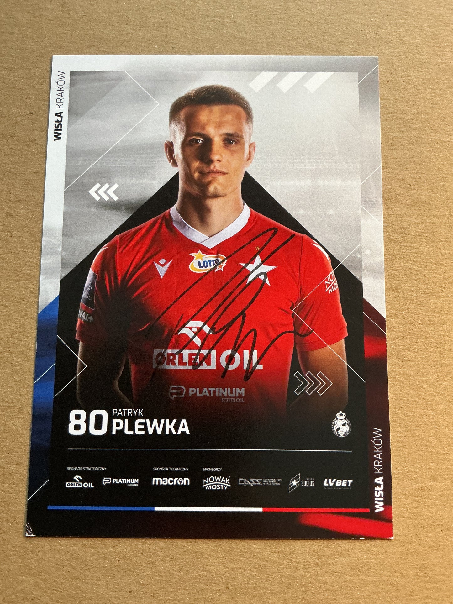 Patryk Plewka, Poland 🇵🇱 Wisła Kraków 2021/22 hand signed