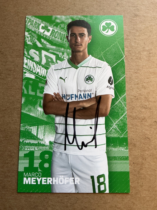 Marco Meyerhöfer, Germany 🇩🇪 SpVgg Greuther Fürth 2023/24 hand signed
