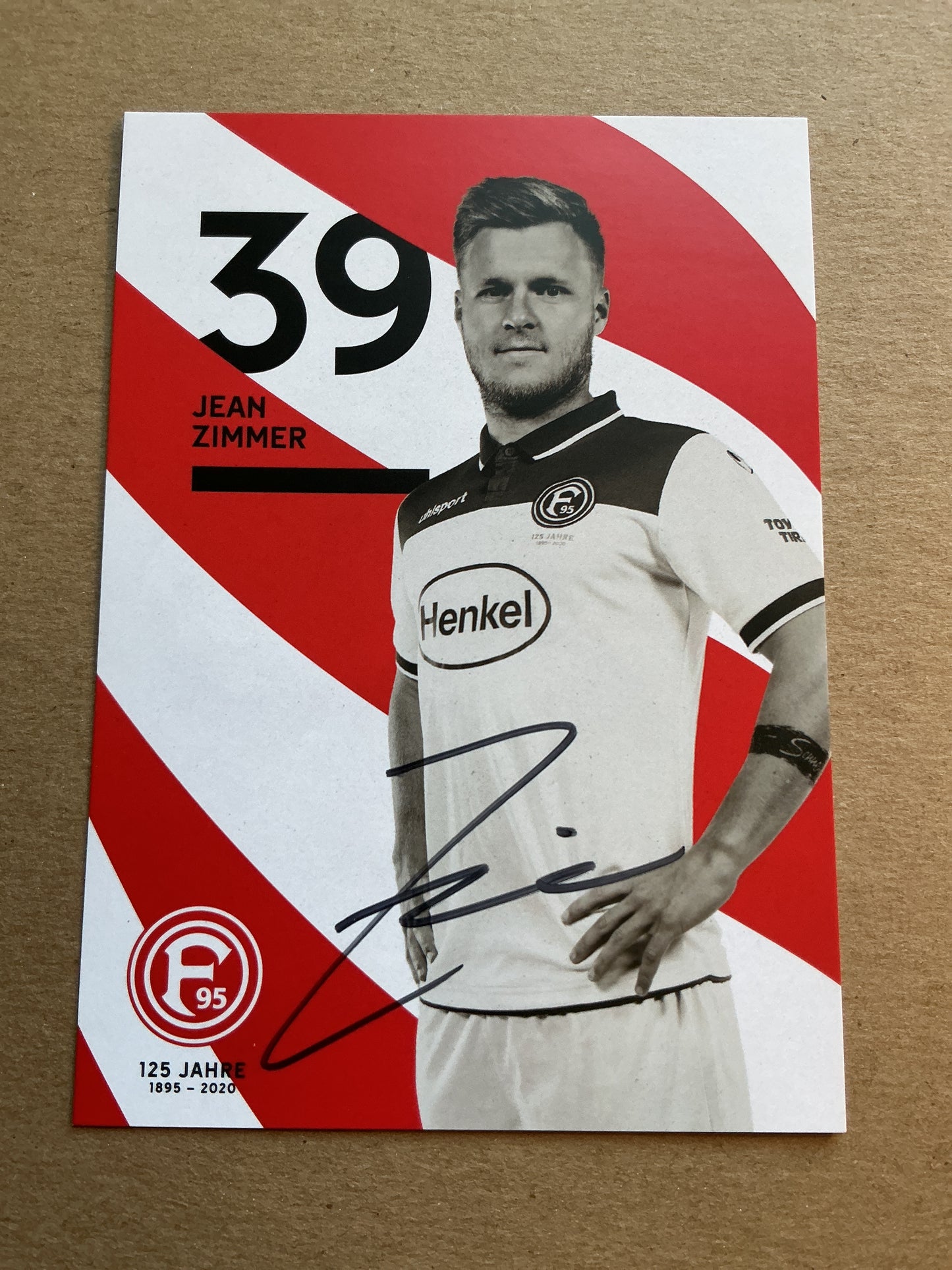 Jean Zimmer, Germany 🇩🇪 Fortuna Düsseldorf 2019/20 hand signed