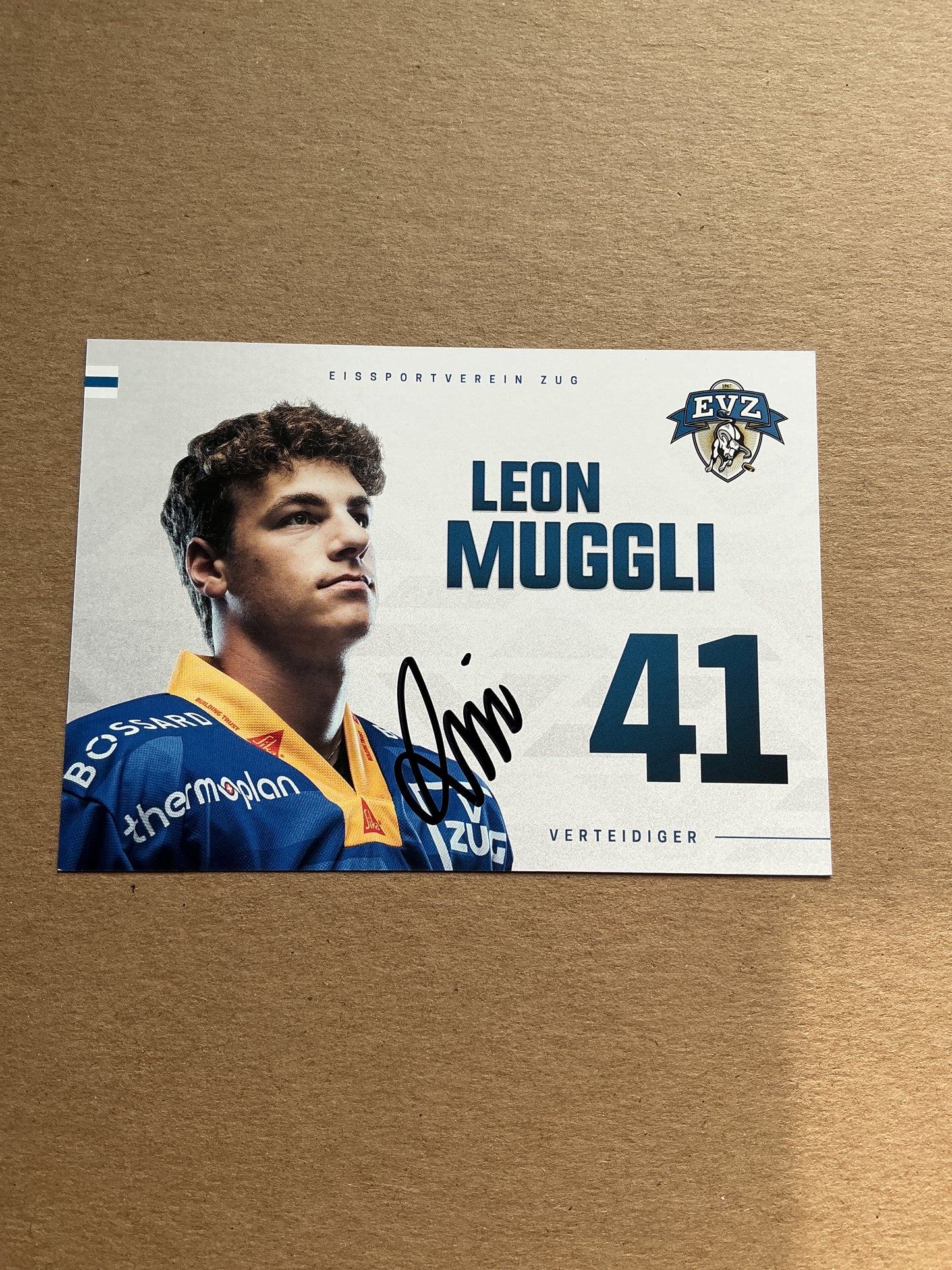 Leon Muggli, Switzerland 🇨🇭 EV Zug 2024/25 hand signed