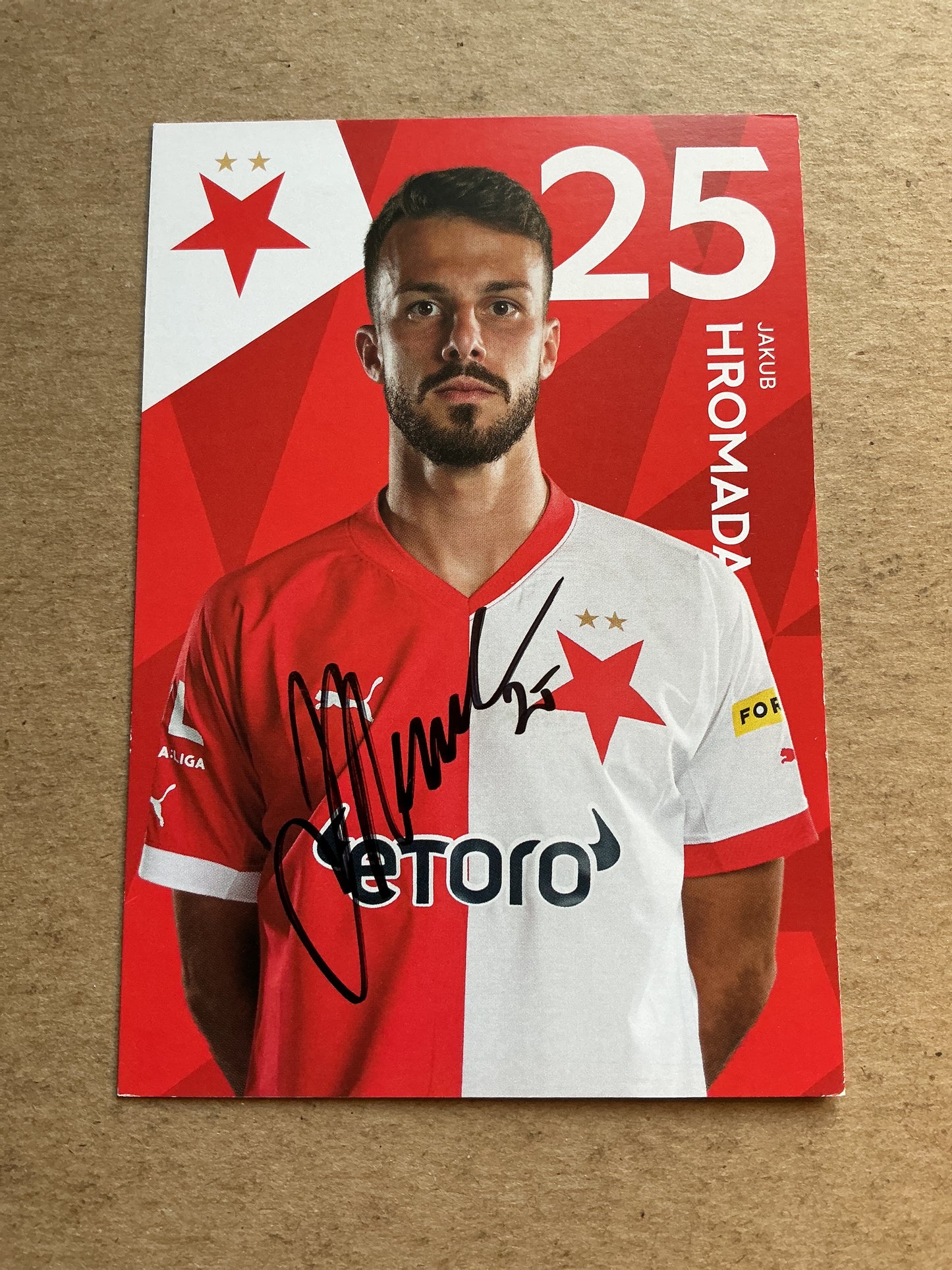 Jakub Hromada, Slovakia 🇸🇰 SK Slavia Prague 2022/23 hand signed