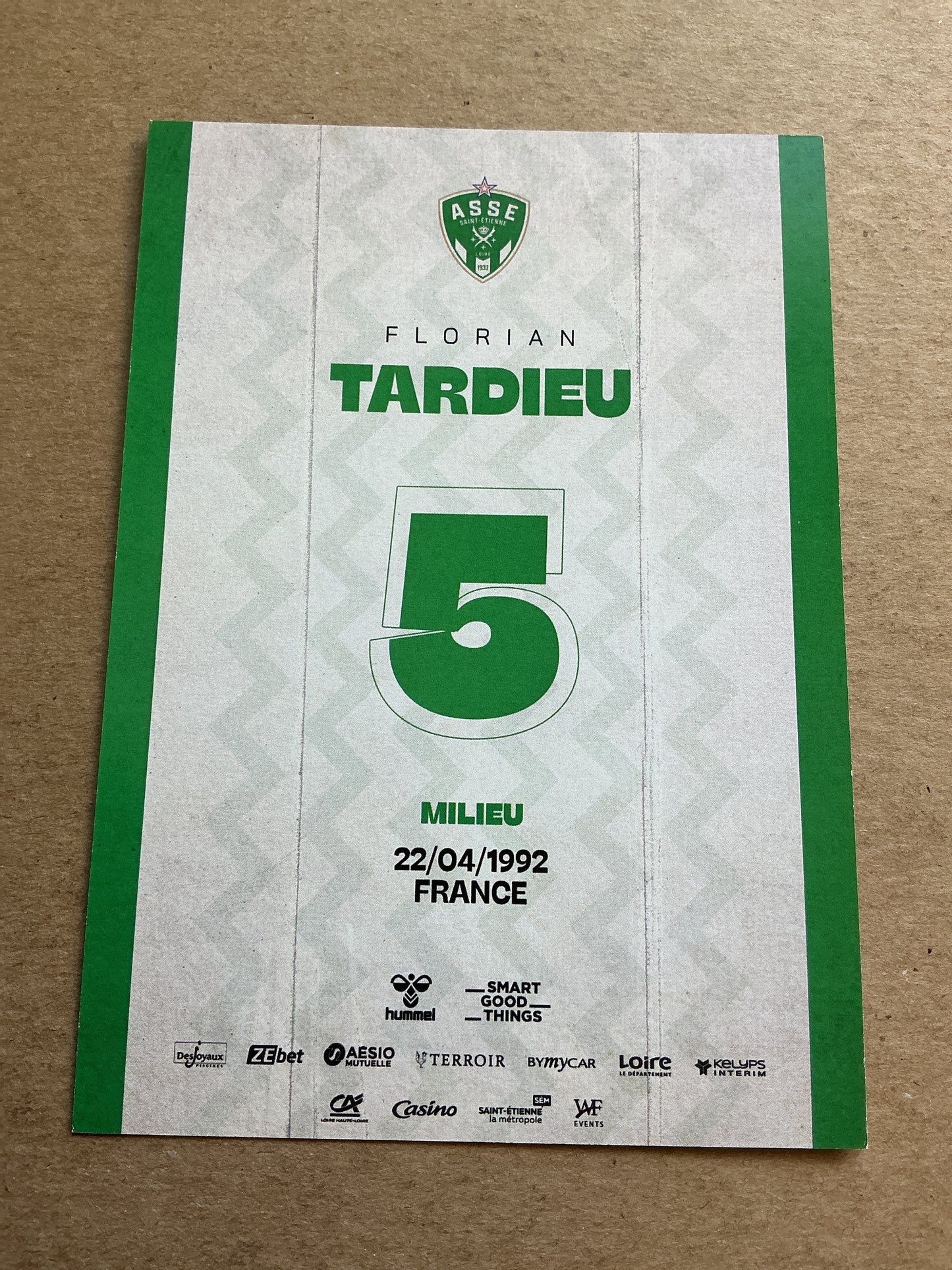 Florian Tardieu, France 🇫🇷 AS Saint-Etienne 2023/24 hand signed