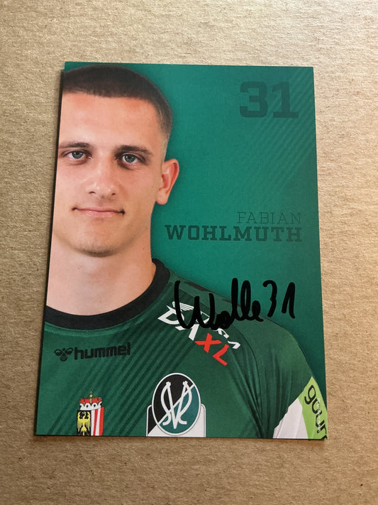 Fabian Wohlgemuth, Austria 🇦🇹 SV Ried 2024/25 hand signed