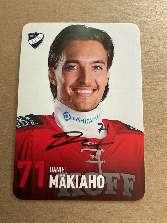 Daniel Mäkiaho, Finland 🇫🇮 HIFK Hockey 2024/25 hand signed