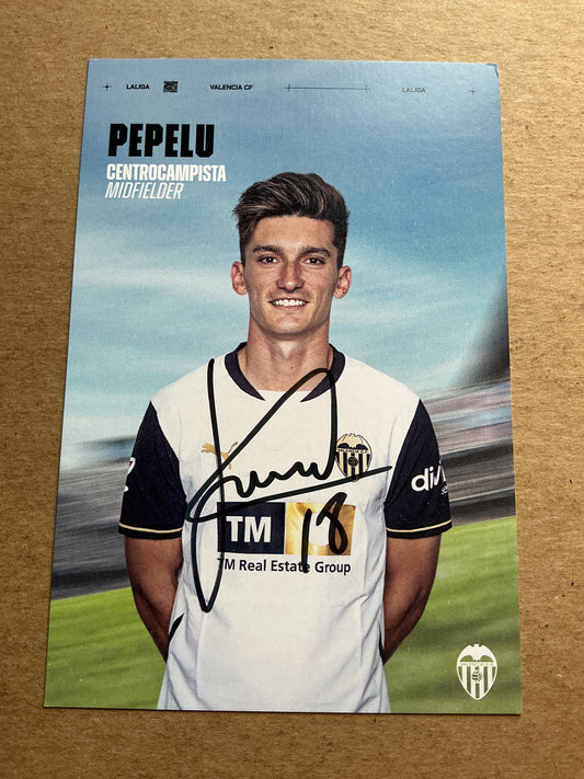 Pepelu, Spain 🇪🇸 Valencia CF 2024/25 hand signed
