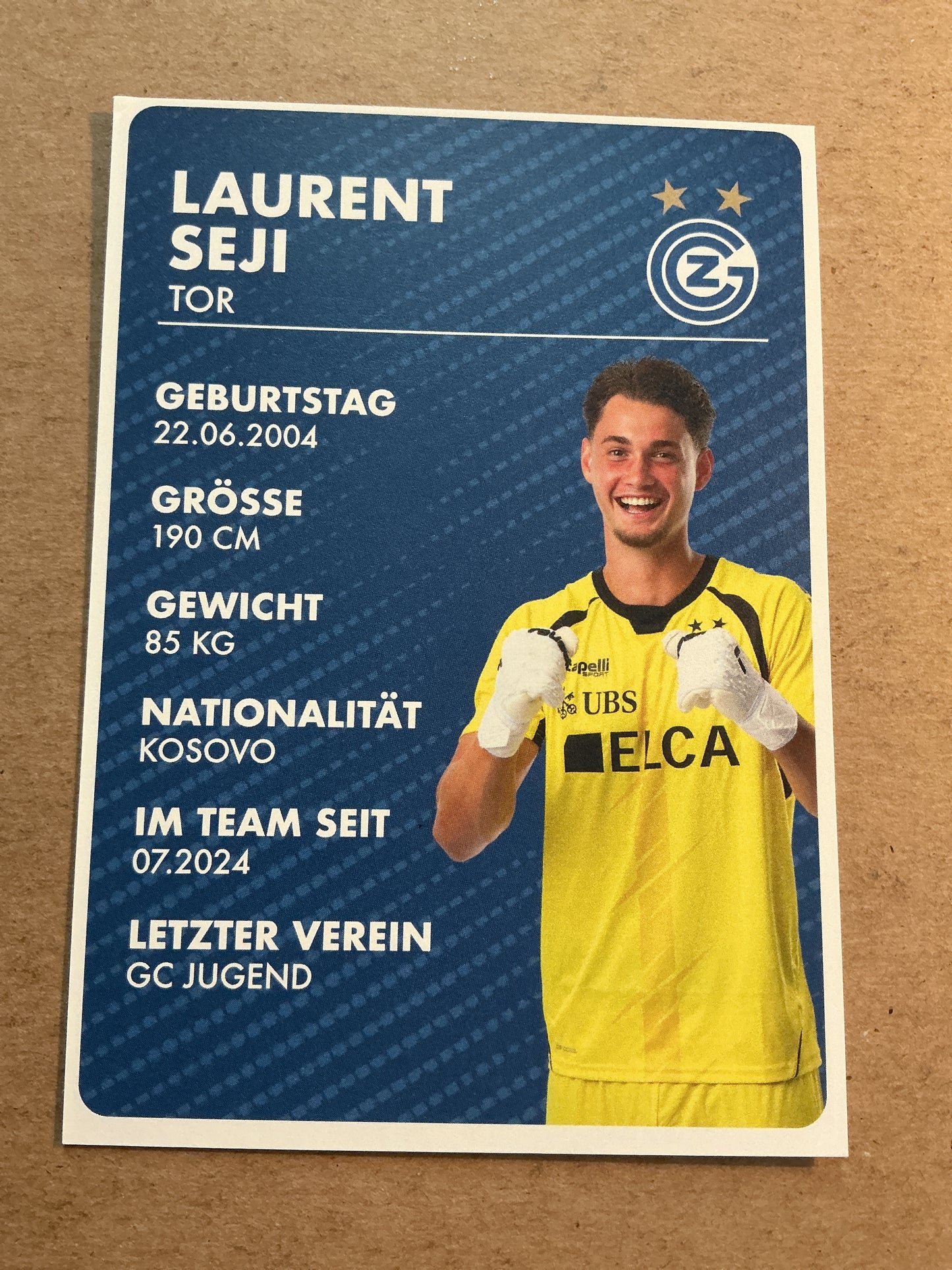 Laurent Seji, Kosovo 🇽🇰 Grasshopper Zürich 2025/26 hand signed