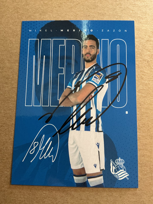 Mikel Merino, Spain 🇪🇸 Real Sociedad 2021/22 hand signed