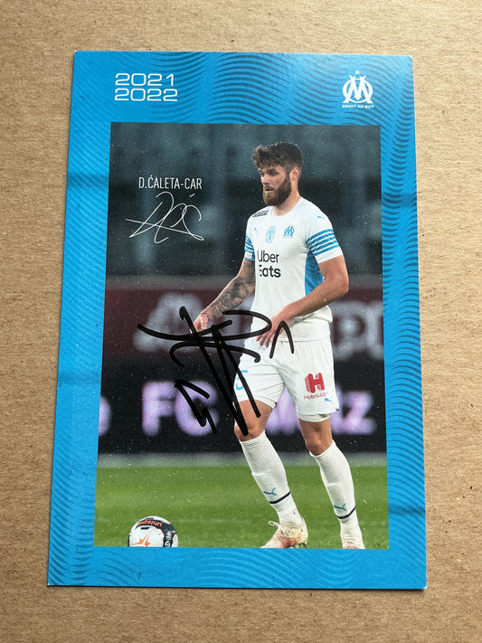 Duje Caleta-Car, Croatia 🇭🇷 Olympique Marseille 2021/22 hand signed