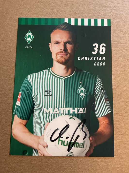 Christian Groß , Germany 🇩🇪 SV Werder Bremen 2023/24 hand signed