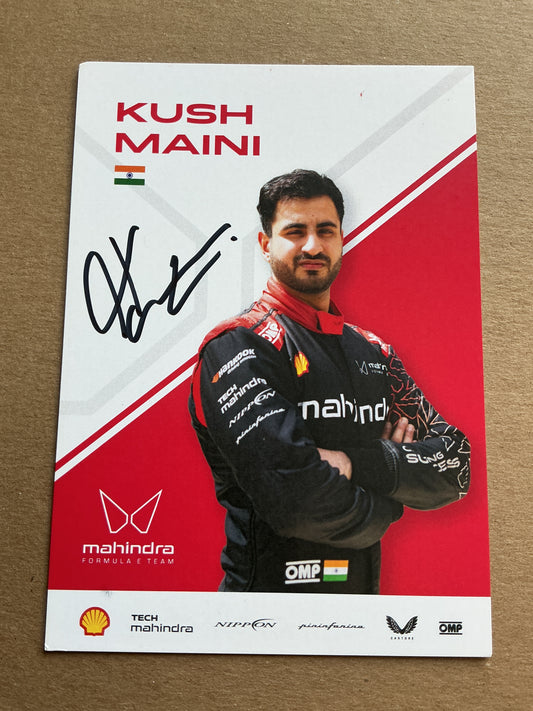 Kush Maini, India 🇮🇳 Racing Sports 2025 hand signed