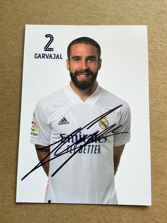 Dani Carvajal, Spain 🇪🇸 Real Madrid 2020/21 hand signed