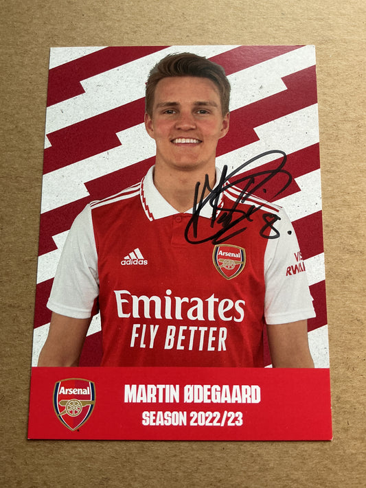 Martin Ødegaard, Norway 🇳🇴 Arsenal FC 2022/23 hand signed