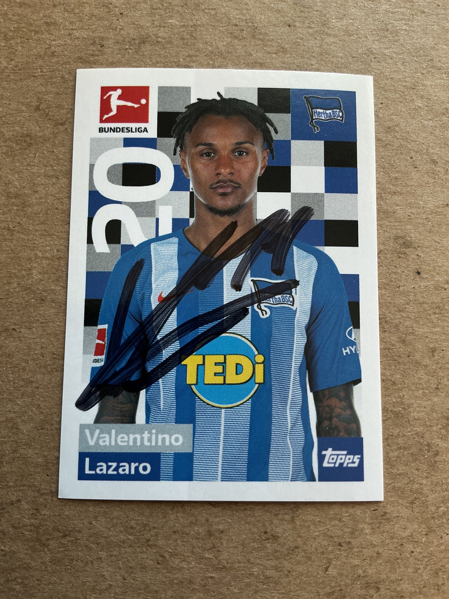 Valentino Lazaro, Austria 🇦🇹 Hertha BSC Berlin 2018/19 Topps hand signed