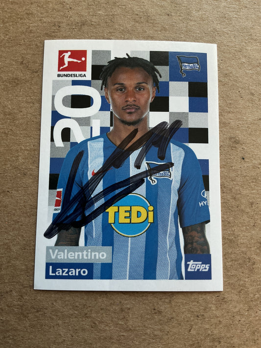 Valentino Lazaro, Austria 🇦🇹 Hertha BSC Berlin 2018/19 Topps hand signed