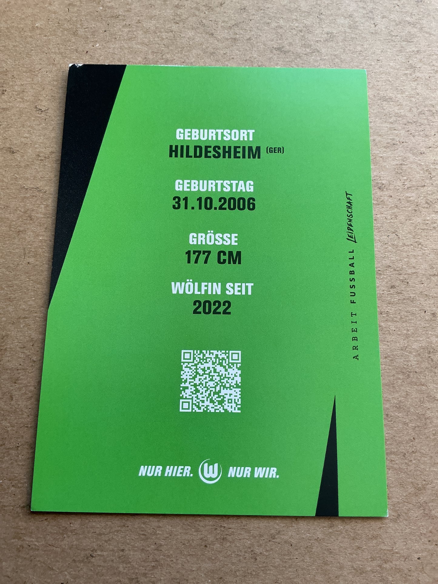 Karla Brinkmann, Germany 🇩🇪 VfL Wolfsburg 2025/26 hand signed