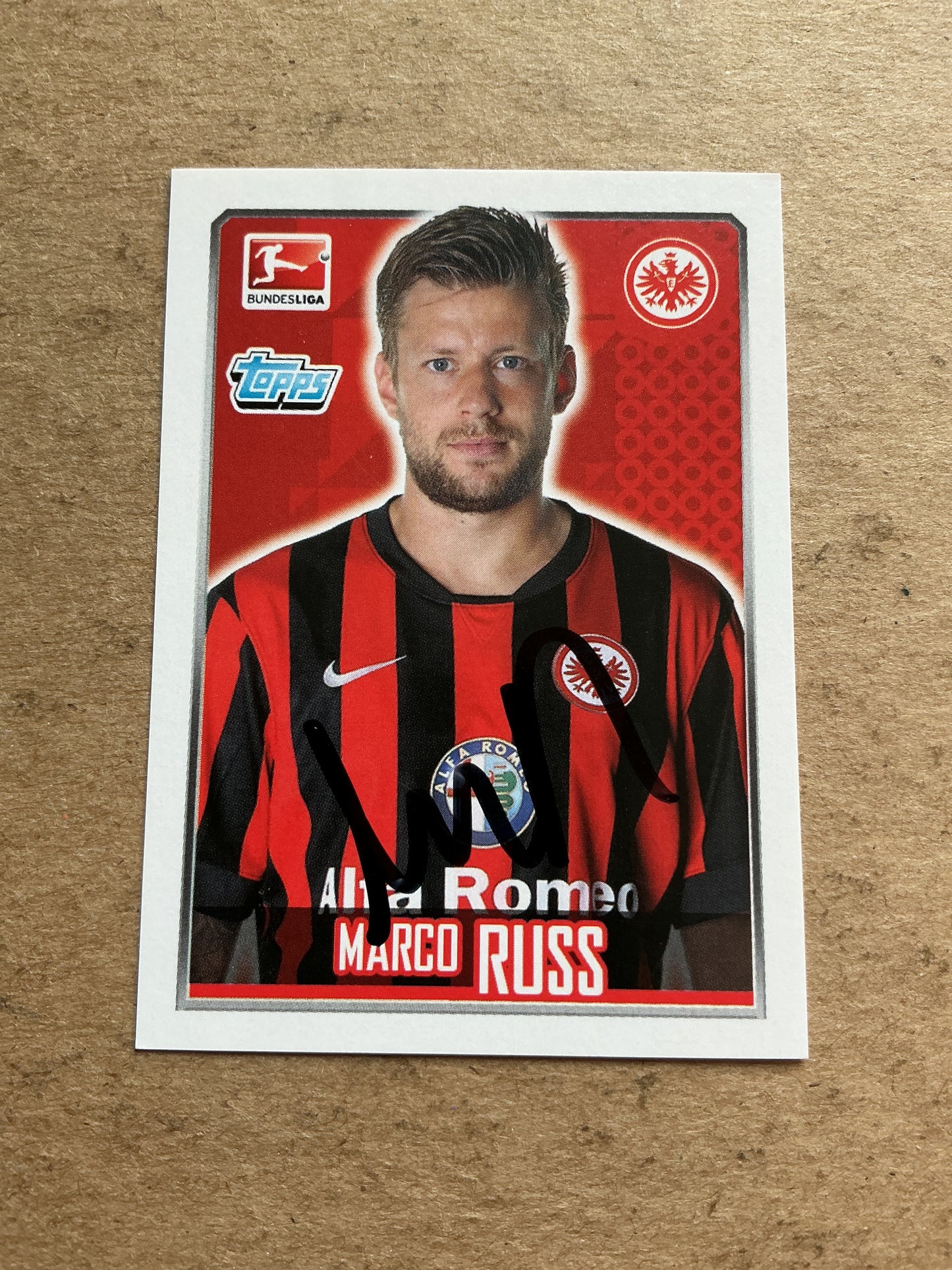 Marco Russ, Germany 🇩🇪 Eintracht Frankfurt 2014/15 Topps hand signed