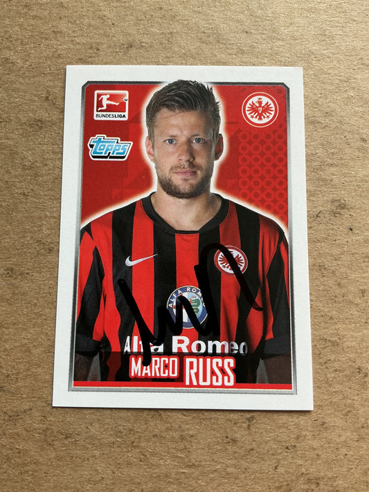 Marco Russ, Germany 🇩🇪 Eintracht Frankfurt 2014/15 Topps hand signed