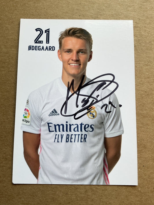 Martin Ødegaard, Norway 🇳🇴 Real Madrid 2020/21 hand signed
