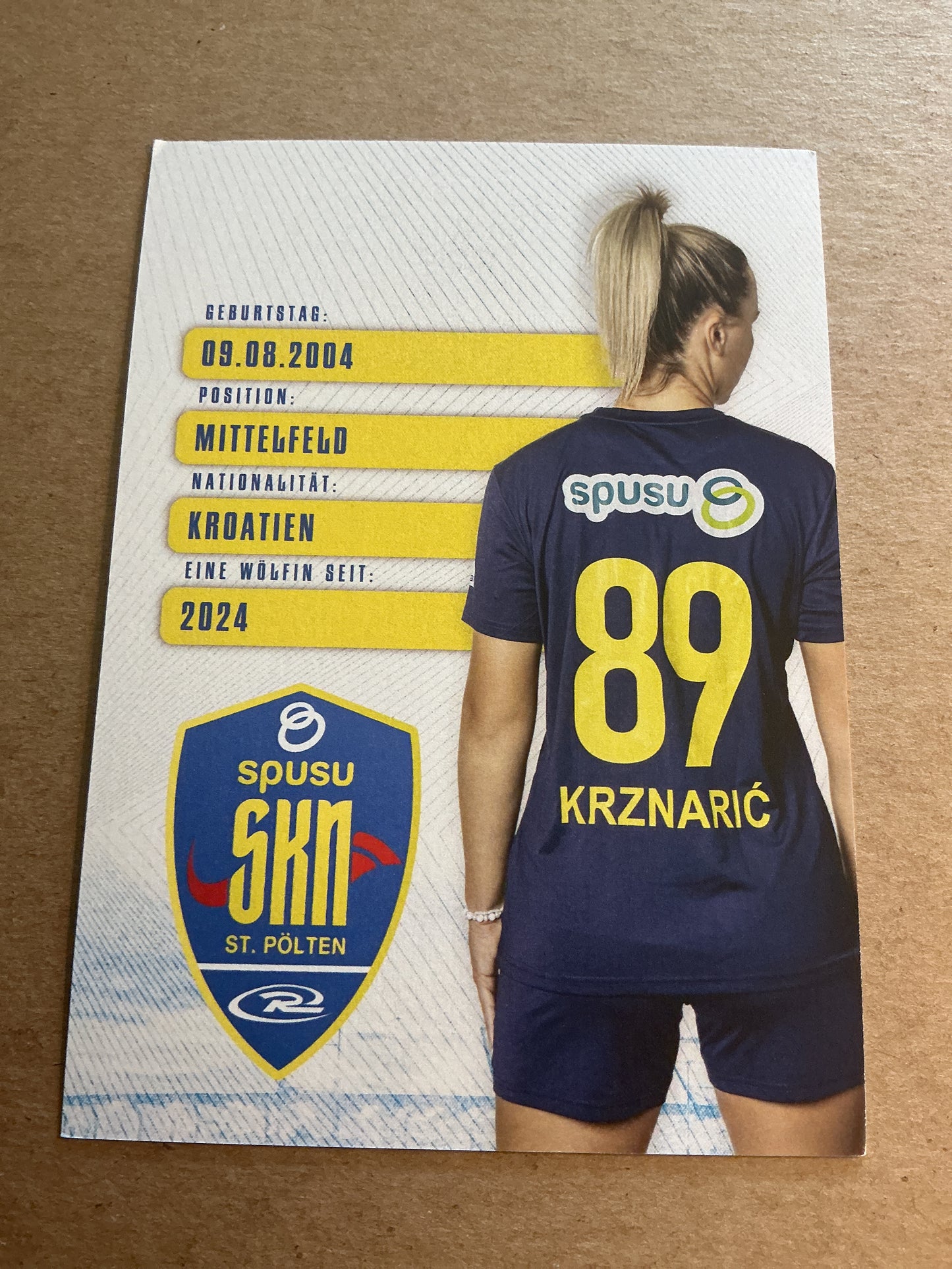 Tea Krznaric, Croatia 🇭🇷 SKN St. Pölten 2024/25 hand signed