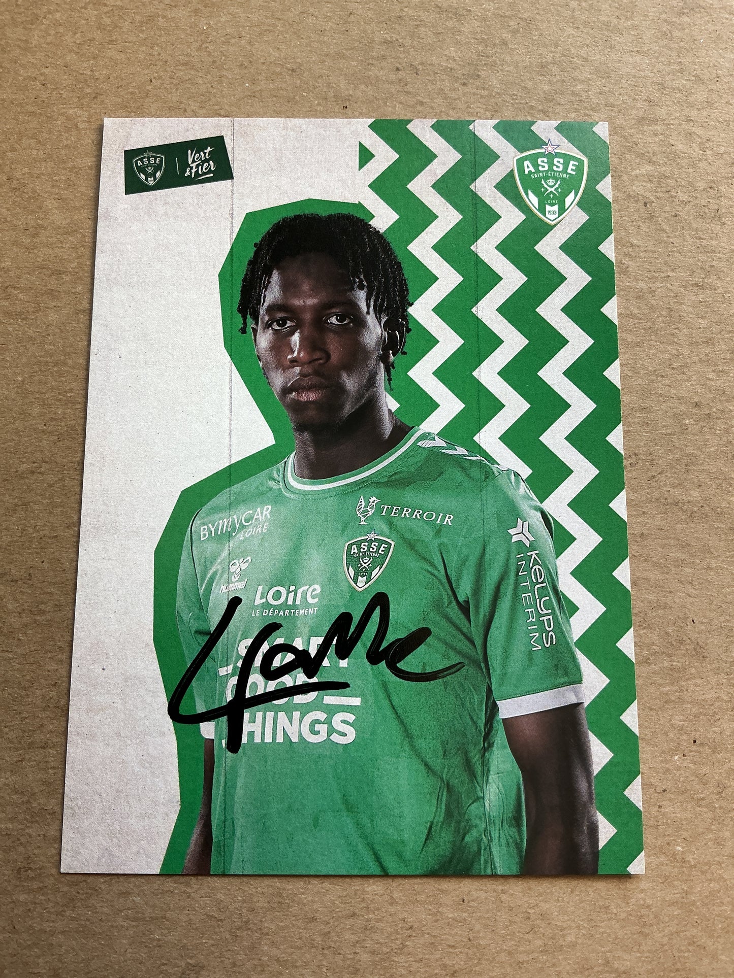 Lamine Fomba, France 🇫🇷 AS Saint-Etienne 2023/24 hand signed