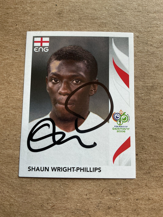 Shaun Wright-Phillips, England 🏴󠁧󠁢󠁥󠁮󠁧󠁿 FIFA World Cup 2006 Panini hand signed