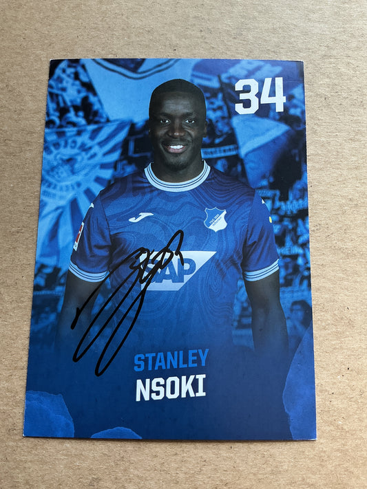 Stanley Nsoki, France 🇫🇷 TSG 1899 Hoffenheim 2023/24 hand signed