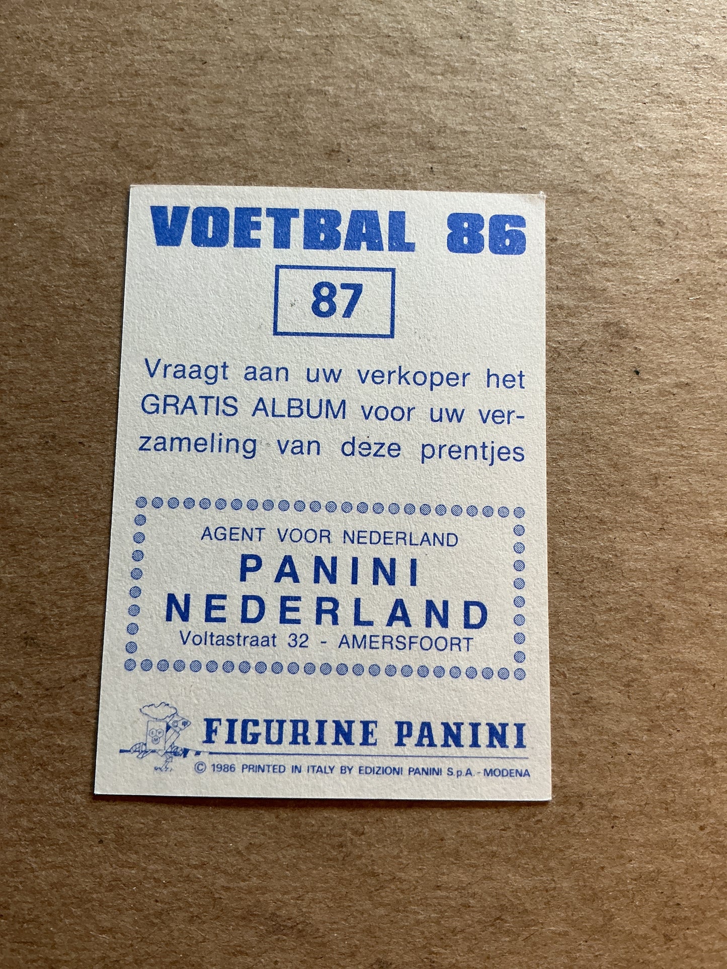 Keje Molenaar, Netherlands 🇳🇱 Feyenoord Rotterdam 1986 Panini hand signed