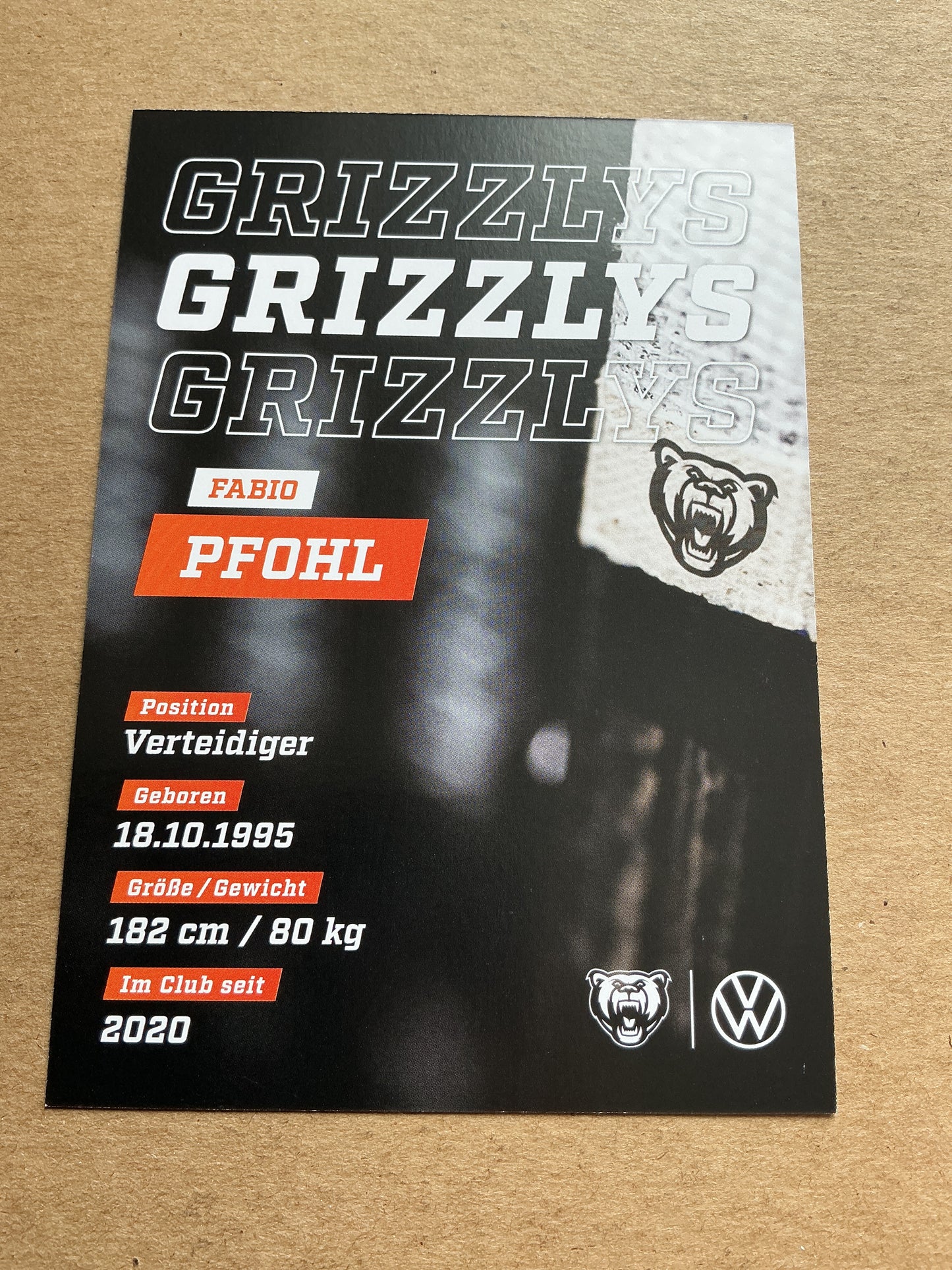 Fabio Pfohl, Germany 🇩🇪 Grizzlys Wolfsburg 2024/25 hand signed