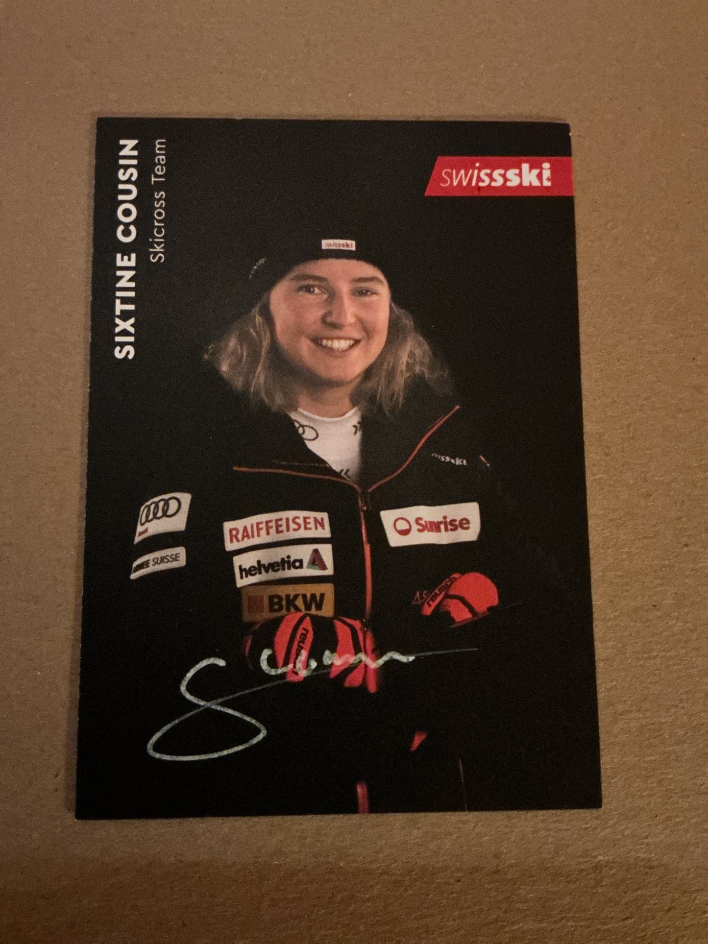 Sixtine Cousin, Switzerland 🇨🇭 Skicross 2023/24 hand signed