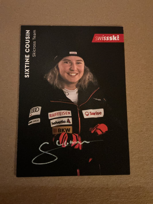 Sixtine Cousin, Switzerland 🇨🇭 Skicross 2023/24 hand signed