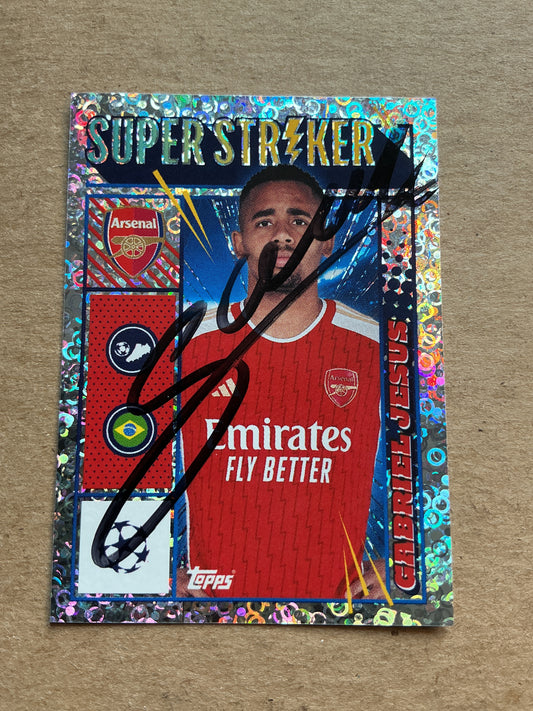 Gabriel Jesus, Brazil 🇧🇷 Arsenal FC 2023/24 Topps hand signed