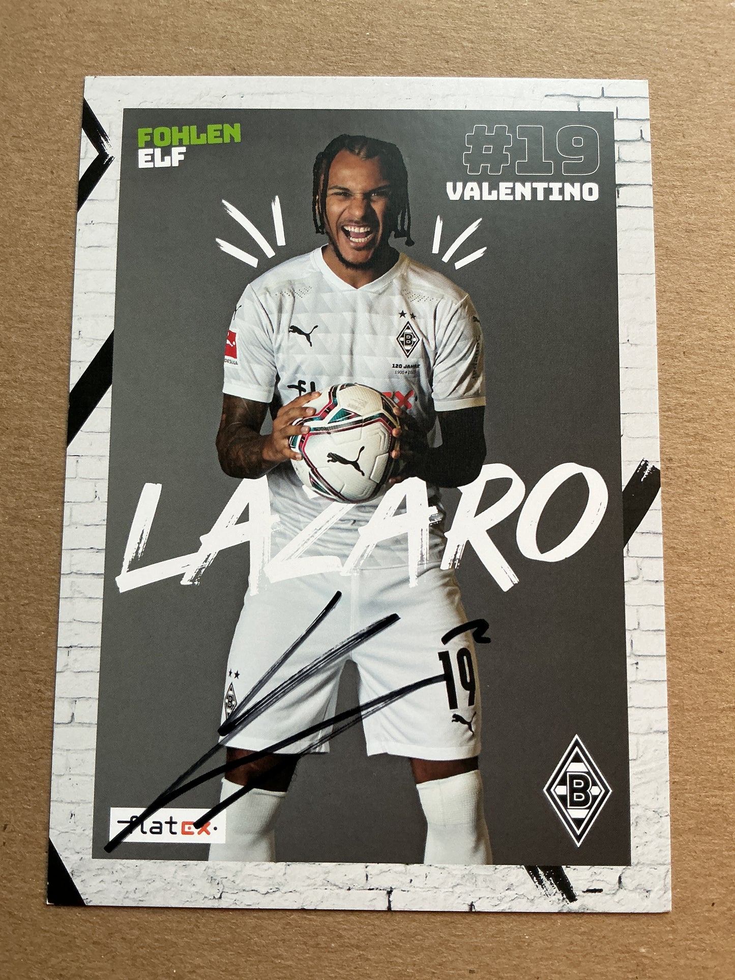 Valentino Lazaro, Austria 🇦🇹 Borussia Mönchengladbach 2020/21 hand signed