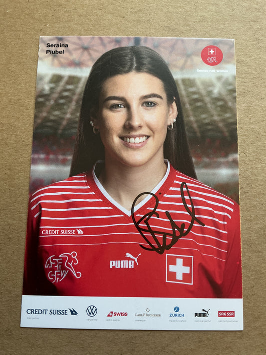 Seraina Piubel, Switzerland 🇨🇭 Women’s World Cup 2023 hand signed