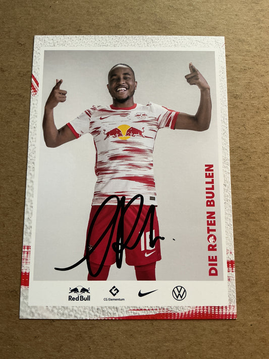 Christopher Nkunku, France 🇫🇷 RB Leipzig 2021/22 hand signed