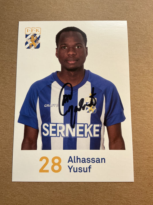 Alhassan Yusuf, Nigeria 🇳🇬 IFK Göteborg 2020/21 hand signed