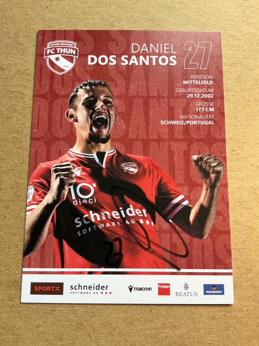 Daniel dos Santos, Portugal 🇵🇹 FC Thun 2023/24 hand signed