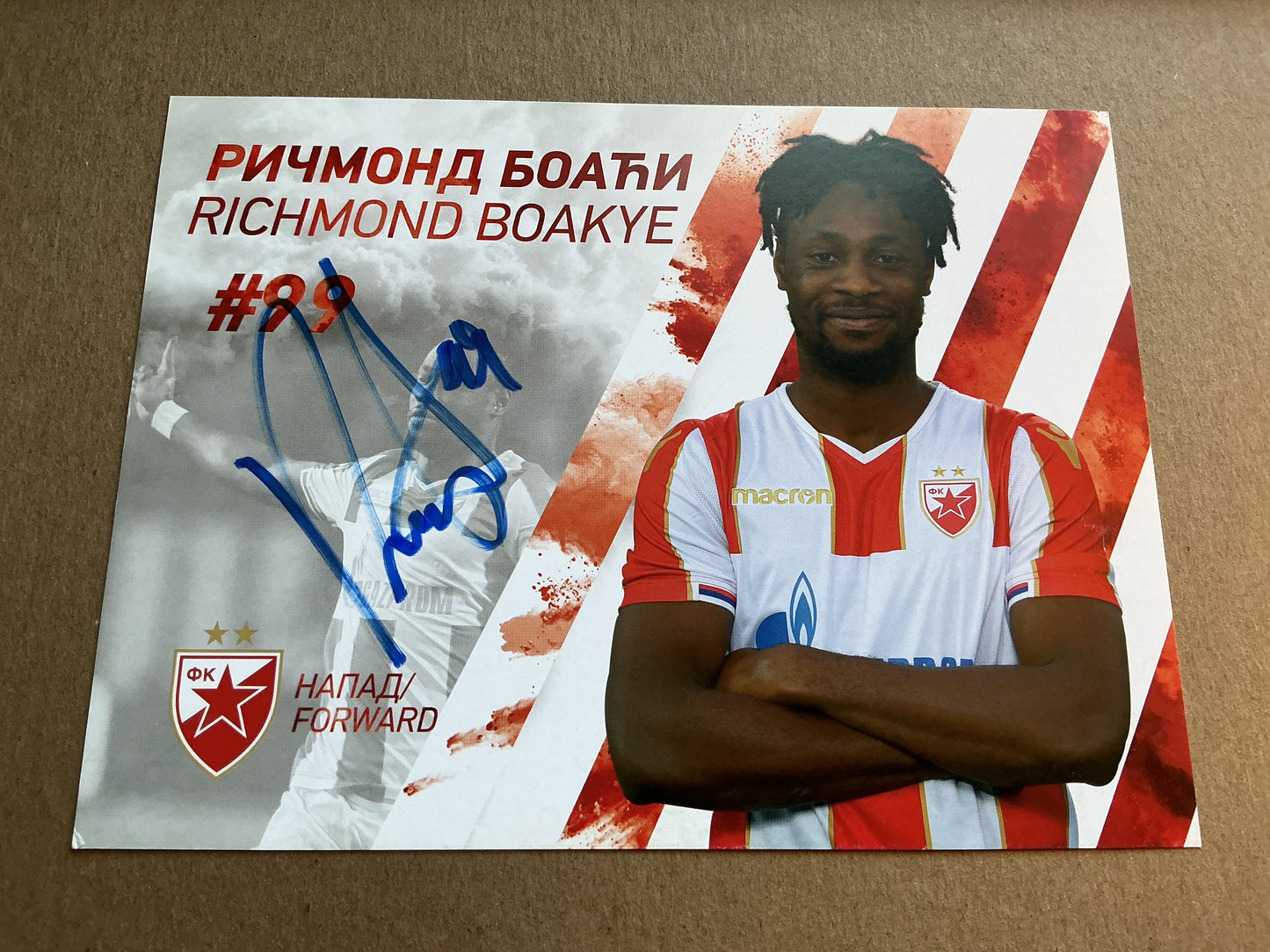 Richmond Boakye, Ghana 🇬🇭 Red Star Belgrade 2019/20 hand signed