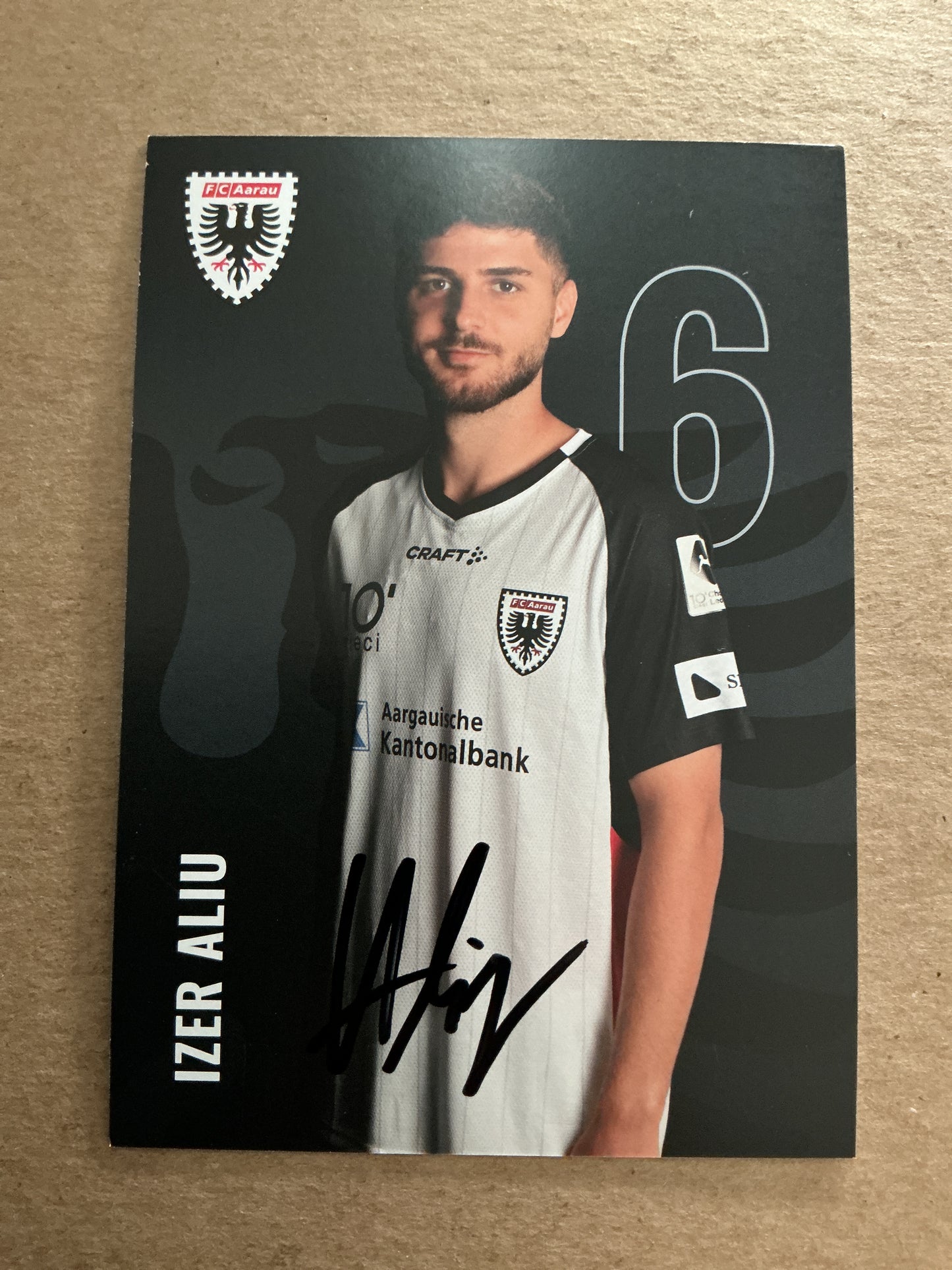 Izer Aliu, Switzerland 🇨🇭 FC Aarau 2024/25 hand signed